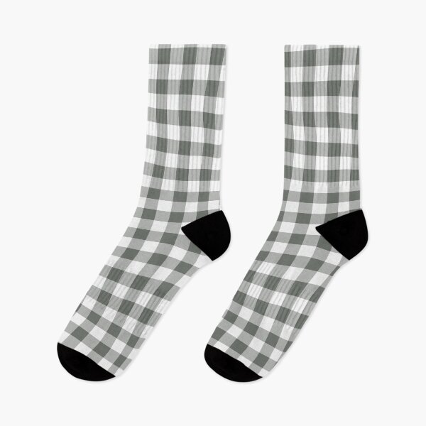 Item preview, White and Gray Buffalo Plaid Checkerboard Pattern Pairs HGTV 2022 Popular Color HGTV Retreat HGSW3283 - Colour Trends - Hues designed and sold by ColorOfTheYears.
