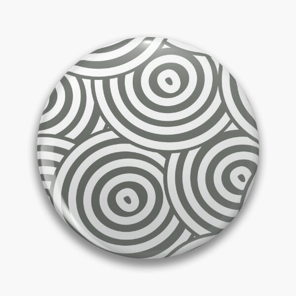 Item preview, White and Gray Hypnotic Circle Pattern Pairs HGTV 2022 Popular Color HGTV Retreat HGSW3283 - Colour Trends - Hues designed and sold by ColorOfTheYears.