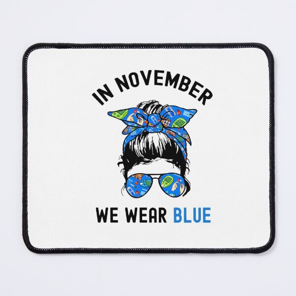Item preview, In November We Wear Blue, World Diabetes Day designed and sold by SportyDogShop.