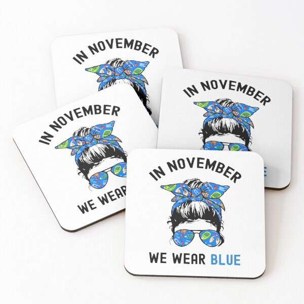 Item preview, In November We Wear Blue, World Diabetes Day designed and sold by SportyDogShop.