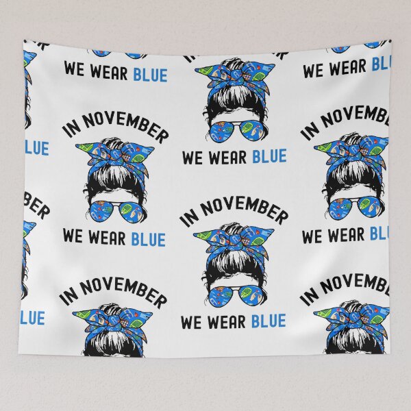Item preview, In November We Wear Blue, World Diabetes Day designed and sold by SportyDogShop.
