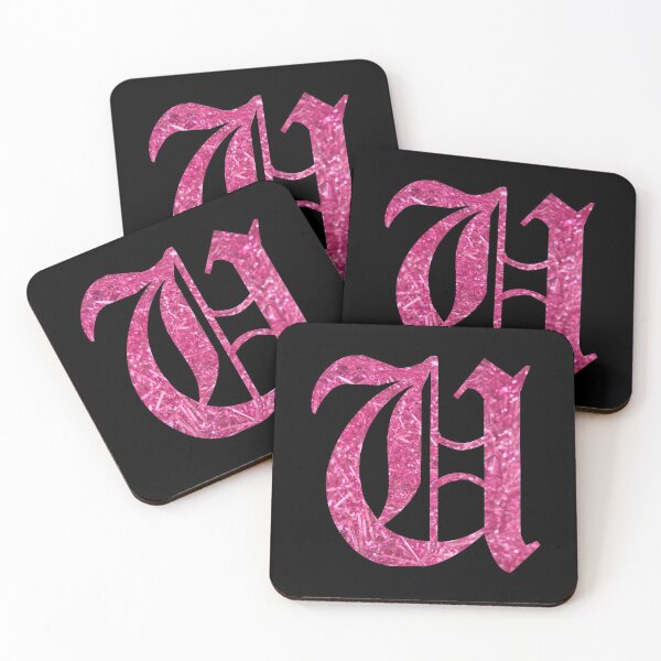 Item preview, The Letter U - Capital Pink Glitter Gothic designed and sold by TheLykosApparel.