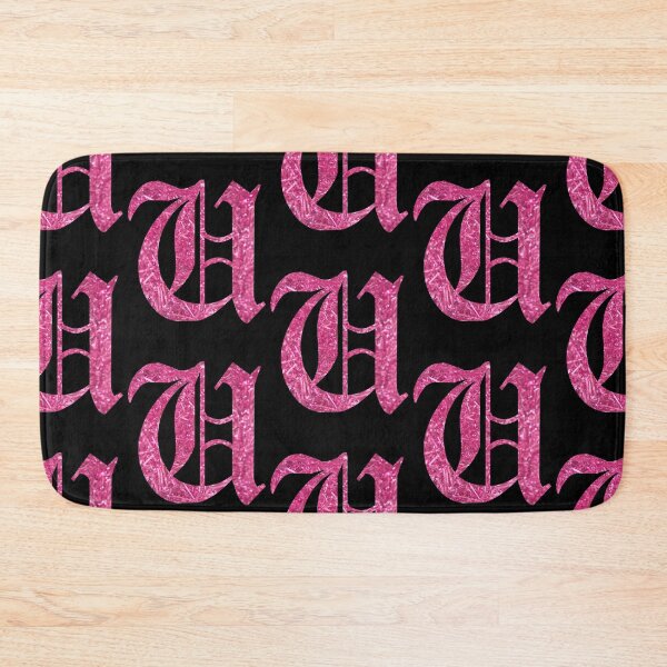 Item preview, The Letter U - Capital Pink Glitter Gothic designed and sold by TheLykosApparel.