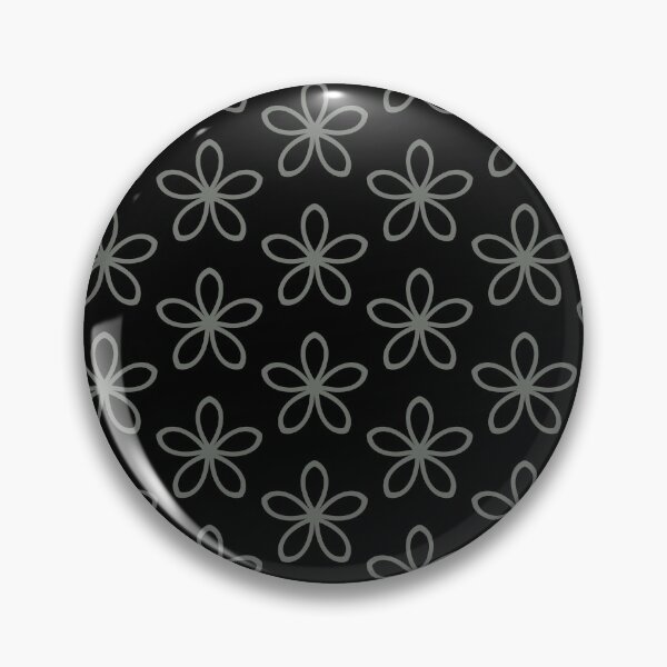 Item preview, Black and Gray Minimal Flower Pattern Pairs HGTV 2022 Popular Color HGTV Retreat HGSW3283 - Colour Trends - Hues designed and sold by ColorOfTheYears.