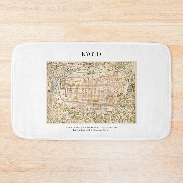 Item preview,  Antique Vintage Kyoto Japan Map designed and sold by FrostMintStudio.