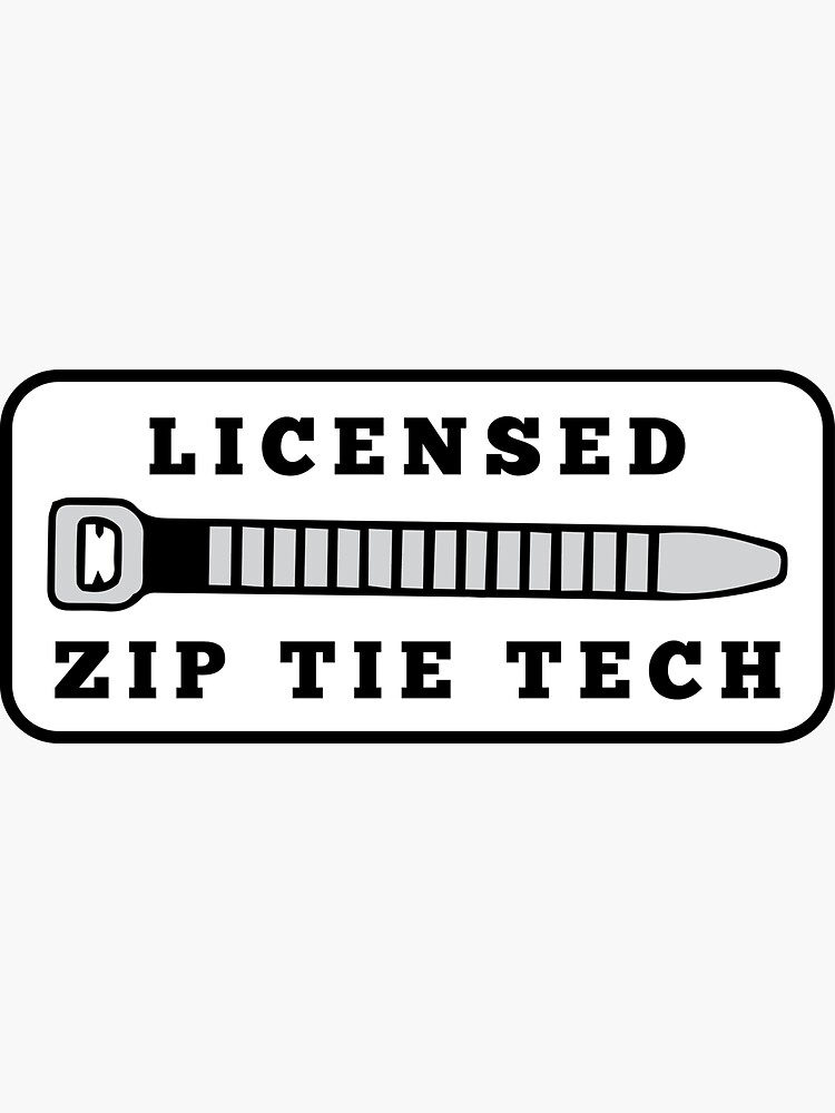 Thumbnail 3 of 3, Sticker, Zip Tie Tech designed and sold by wire-alot.