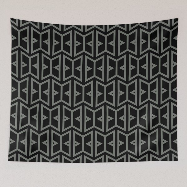 Item preview, Black and Gray Simple Art Deco Shape Pattern Pairs HGTV 2022 Popular Color HGTV Retreat HGSW3283 - Colour Trends - Hues designed and sold by ColorOfTheYears.