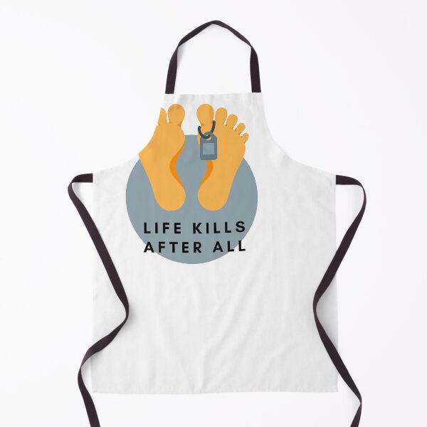 Item preview, Funny Mortuary Quotes Sticker, Life Kills You After All designed and sold by Naked-Alien.