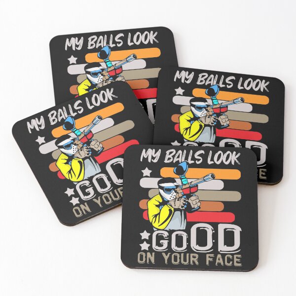 Item preview, Paintball shooting sport marking paintballer splashes of color saying design designed and sold by brunsch-print.