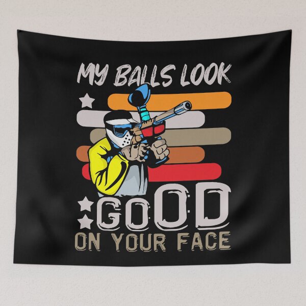 Item preview, Paintball shooting sport marking paintballer splashes of color saying design designed and sold by brunsch-print.
