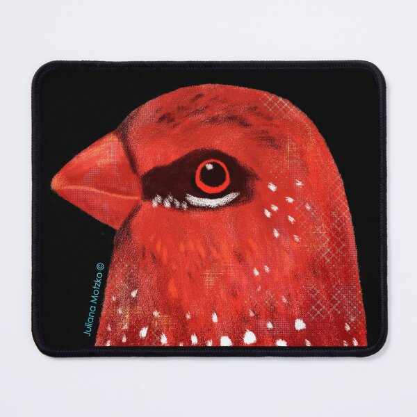 Item preview, StrawberryFinch Bird designed and sold by julianamotzko.