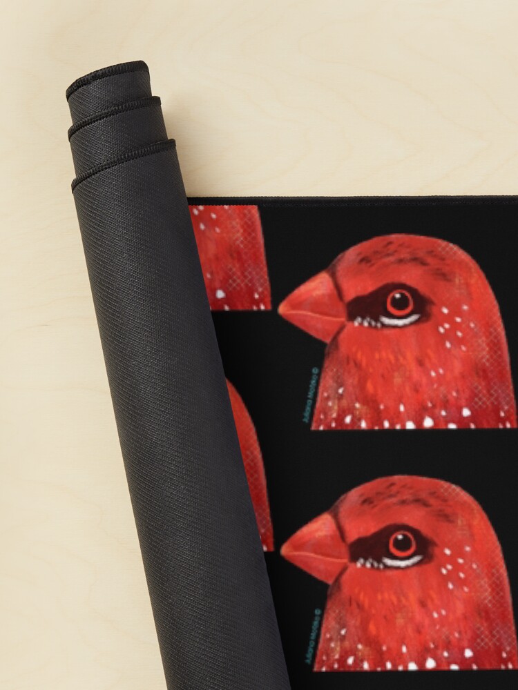 Alternate view of StrawberryFinch Bird Mouse Pad