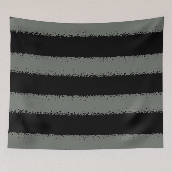 Item preview, Black and Gray Horizontal Stripe Pattern Pairs HGTV 2022 Popular Color HGTV Retreat HGSW3283 - Colour Trends - Hues designed and sold by ColorOfTheYears.