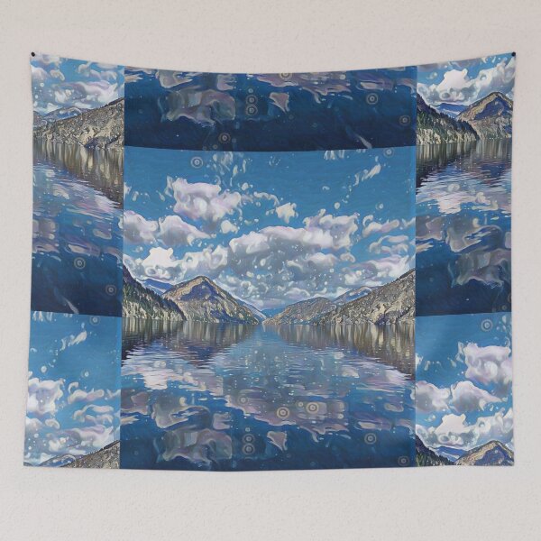 Item preview, Lake In The Mountains Abstract Design designed and sold by Constant Readers.
