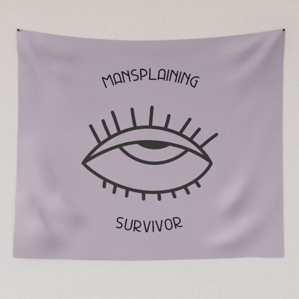 Item preview, Mansplaining Survivor - Feminism designed and sold by NoBra-Store.