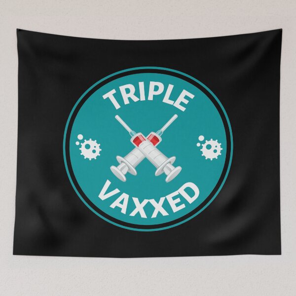 Item preview, Triple Vaxxed Circle - Covid Booster Shot para personas vacunadas - Vacunadas con Booster designed and sold by CaitU.