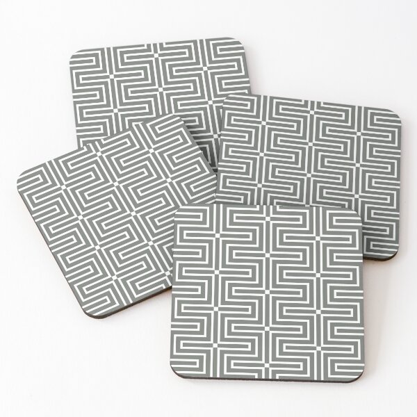 Item preview, White and Gray Tessellation Line Pattern 3 Pairs HGTV 2022 Popular Color HGTV Retreat HGSW3283 - Colour Trends - Hues designed and sold by ColorOfTheYears.