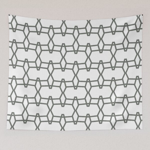 Item preview, White and Gray Tessellation Line Pattern 9 Pairs HGTV 2022 Popular Color HGTV Retreat HGSW3283 - Colour Trends - Hues designed and sold by ColorOfTheYears.