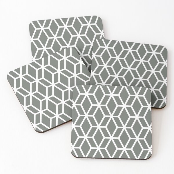 Item preview, White and Gray Tessellation Line Pattern 16 Pairs HGTV 2022 Popular Color HGTV Retreat HGSW3283 - Colour Trends - Hues designed and sold by ColorOfTheYears.