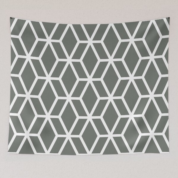 Item preview, White and Gray Tessellation Line Pattern 16 Pairs HGTV 2022 Popular Color HGTV Retreat HGSW3283 - Colour Trends - Hues designed and sold by ColorOfTheYears.