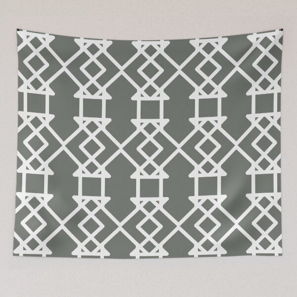 Item preview, White and Gray Tessellation Line Pattern 27 Pairs HGTV 2022 Popular Color HGTV Retreat HGSW3283 - Colour Trends - Hues designed and sold by ColorOfTheYears.