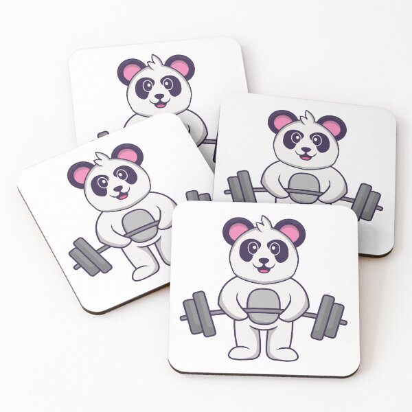Item preview, Cute panda lifting barbell designed and sold by Stay-Pawsitive.
