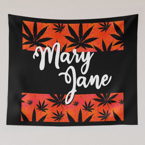 Item preview, Mary Jane Weed Leaf Pattern ~ Dark Orange designed and sold by SoccaTamam.