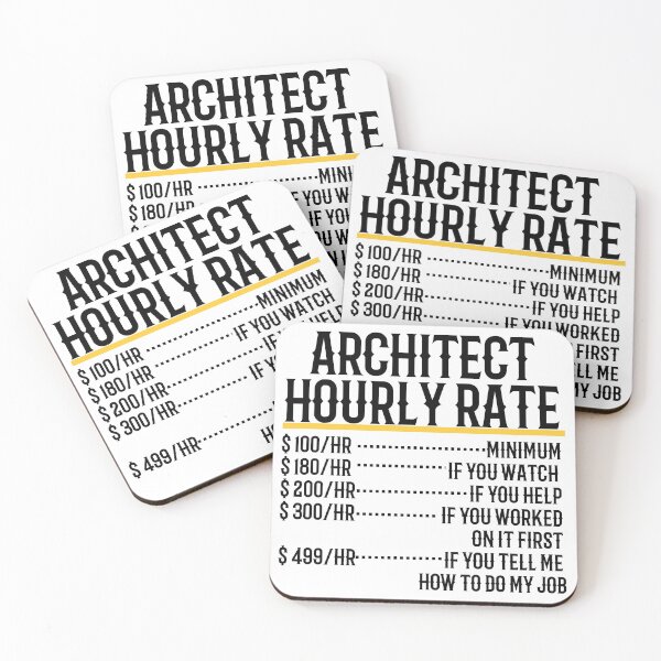 Item preview, Architect Hourly Rate designed and sold by TeesYouWant.