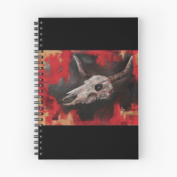 Item preview, Red Steer Skull Original Oil Painting by @Shelbyyalexandra designed and sold by shelbyalexandra.