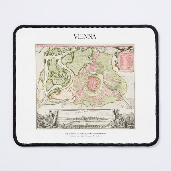 Item preview, Antique Vintage Vienna Austria Map designed and sold by FrostMintStudio.