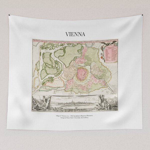 Item preview,  Antique Vintage Vienna Austria Map designed and sold by FrostMintStudio.