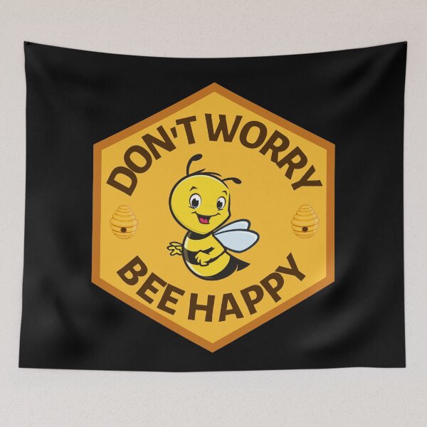Item preview, Dont Worry Bee Happy - Bee Saying for Bee Lovers - Positive Quote as a Gift for Beekepers designed and sold by CaitU.
