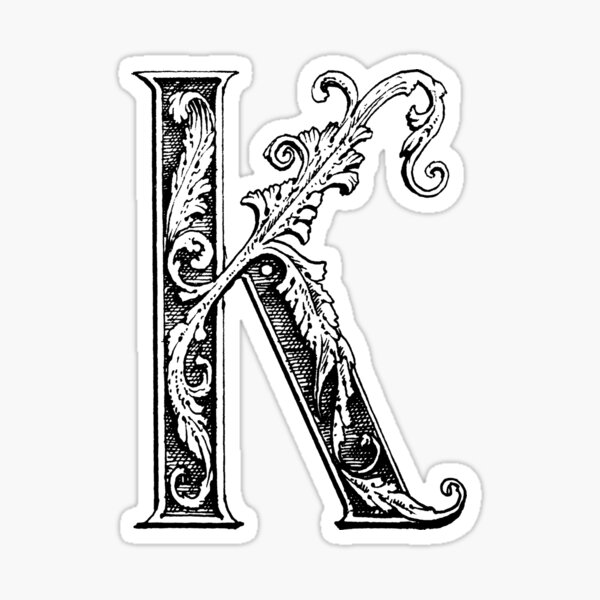 Ornamental letter K Sticker