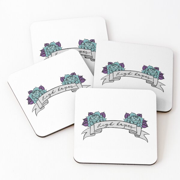 Item preview, Neon high hopes - traditional tattoo quote script designed and sold by morganbethdraws.