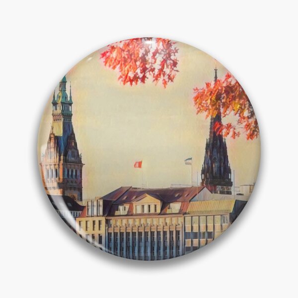 Item preview, Streets of Hamburg designed and sold by Sofia-Draws.