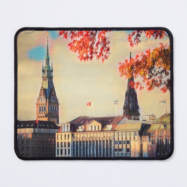 Item preview, Streets of Hamburg designed and sold by Sofia-Draws.