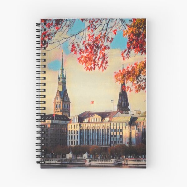 Item preview, Streets of Hamburg designed and sold by Sofia-Draws.