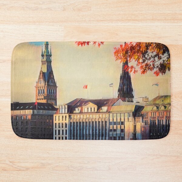 Item preview, Streets of Hamburg designed and sold by Sofia-Draws.