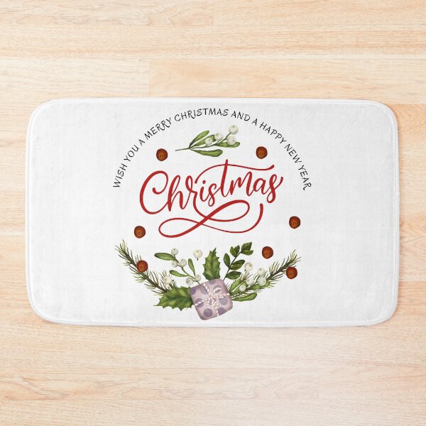 Item preview, Merry Christmas Floral Wreath designed and sold by LunaticArtWork.