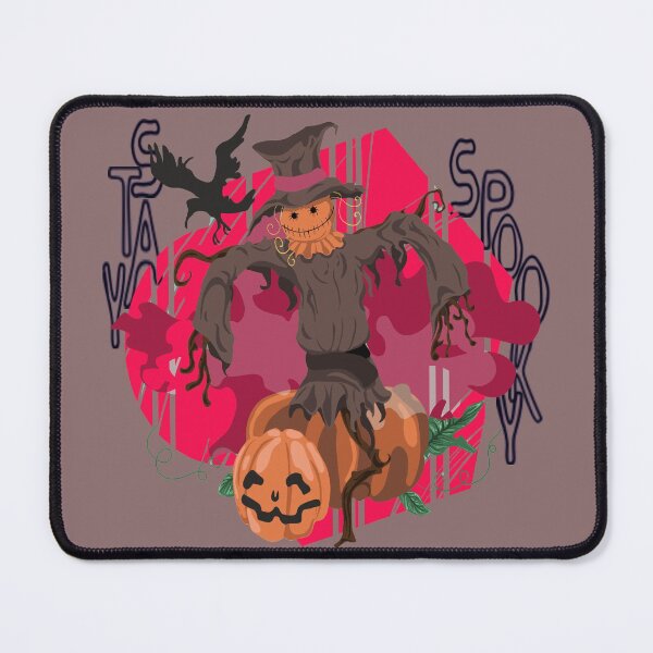 Item preview, spooky scare crow | stay spooky in pink | spooky scare crow with pumpkin | spookyshoppe designed and sold by Vibe Vault.