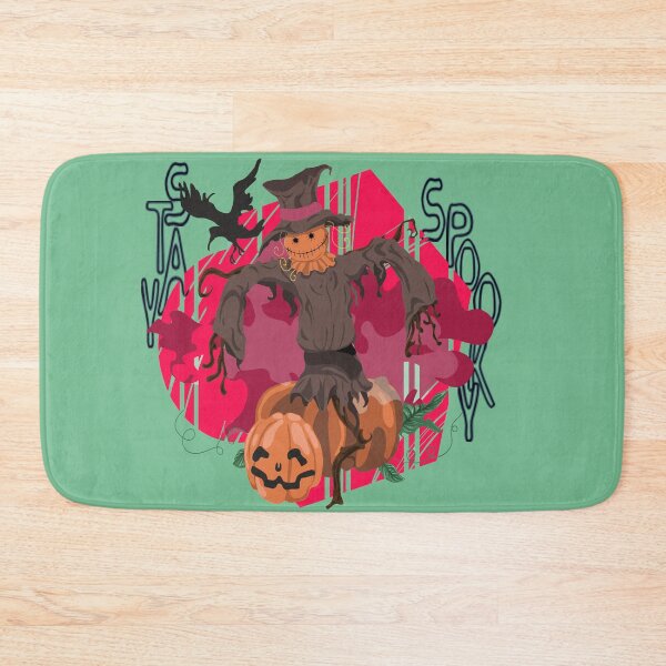Item preview, spooky scare crow | stay spooky in pink | spooky scare crow with pumpkin | spookyshoppe designed and sold by Vibe Vault.