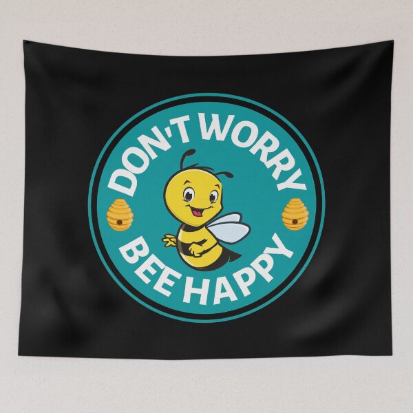 Item preview, Dont Worry Bee Happy - Bee Saying for Bee Lovers - Positive Quote as a Gift for Beekepers designed and sold by CaitU.