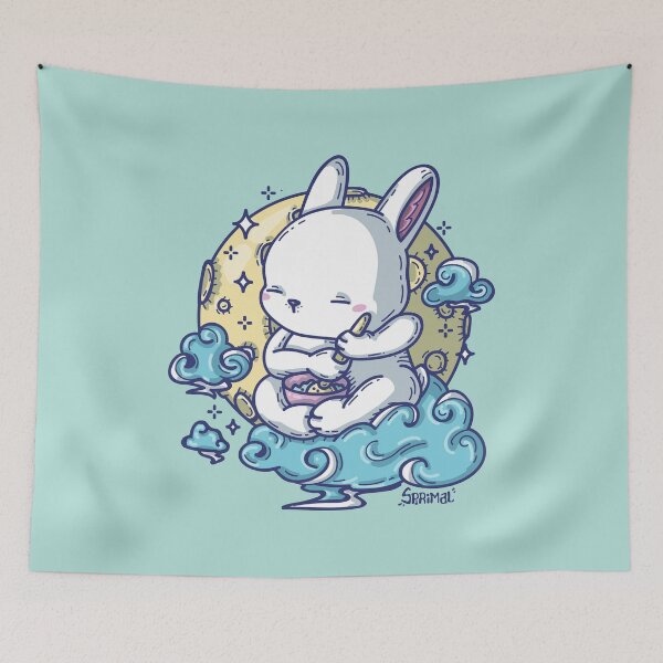 Item preview, Kawaii Cute moon rabbit jade designed and sold by SPIRIMAL.