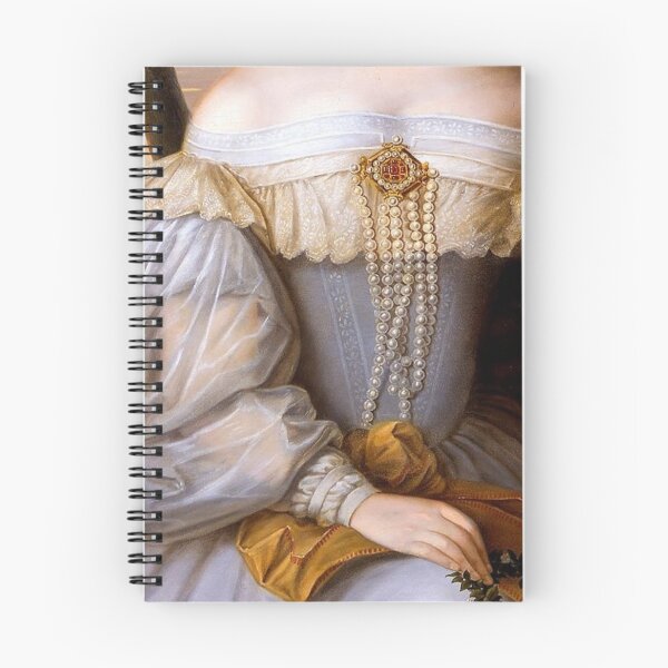Item preview, Woman in Lavender with Pearls Renaissance Painting  designed and sold by Bellathewilde.