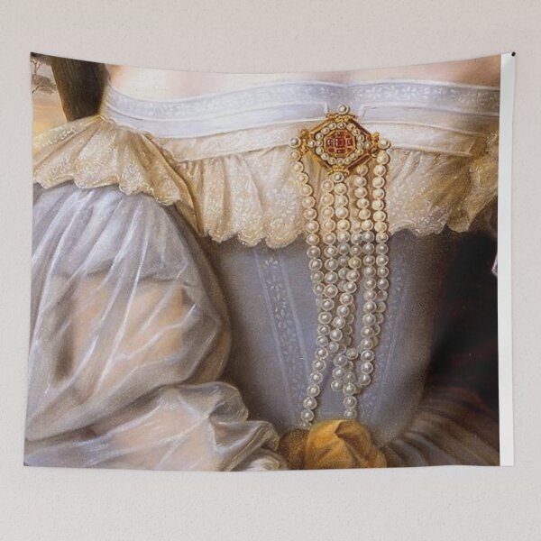 Item preview, Woman in Lavender with Pearls Renaissance Painting  designed and sold by Bellathewilde.