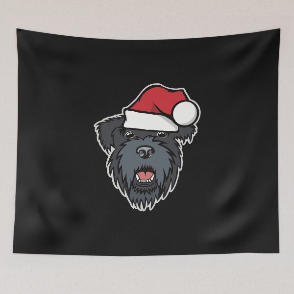 Item preview, Schnauzer Christmas Santa Happy Holidays Ho Ho Ho  designed and sold by JDHardie.