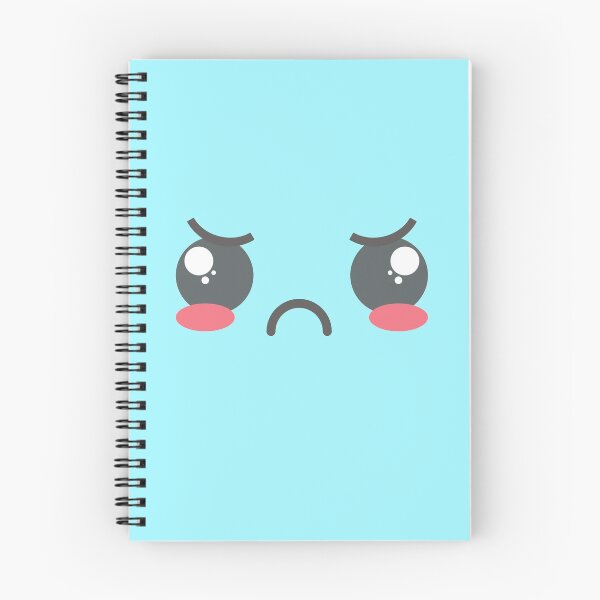 Item preview, Kawaii Frowny Face (Blue) designed and sold by Erie-Cole.