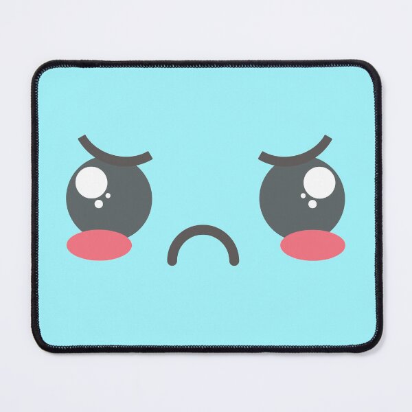 Item preview, Kawaii Frowny Face (Blue) designed and sold by Erie-Cole.