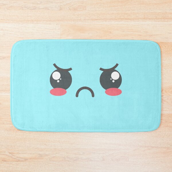 Item preview, Kawaii Frowny Face (Blue) designed and sold by Erie-Cole.