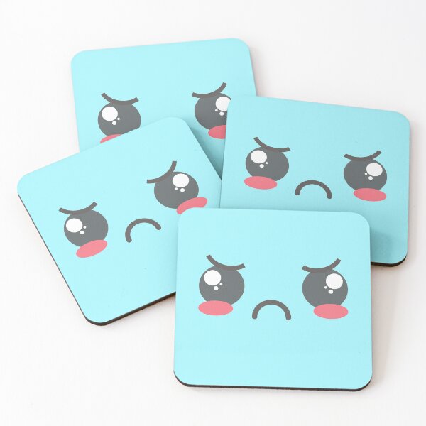 Item preview, Kawaii Frowny Face (Blue) designed and sold by Erie-Cole.